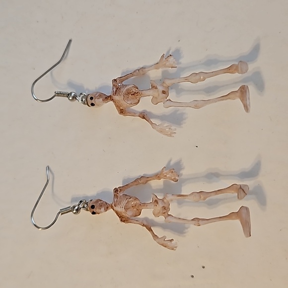 Jewelry - Skeleton Handmade Pierced Earrings